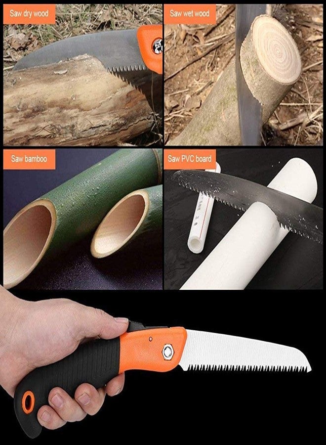 NIKTION Folding Pruning Gardening Hand Saw with Secure Lock for Cutting Tree Branch (Multicolor) - Image 5